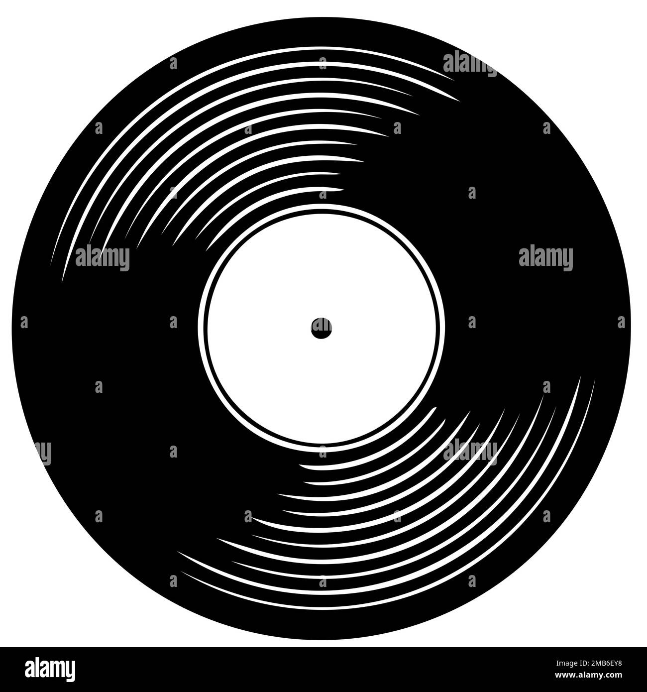 Vinyle record avec espace pour le texte, rétro vinyle record esquisse, illustration. Banque D'Images