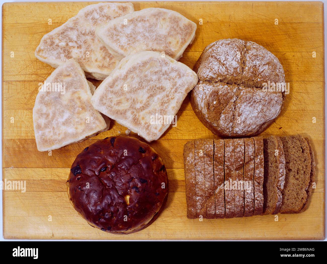 Brown Soda Bread Cottage Wheaten Bread Soda Farls & bras Brack Ireland Banque D'Images