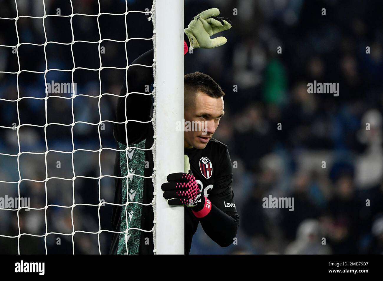 Lukasz Skorupski du FC de Bologne lors du match de football de la coupe d'Italie entre le SS Lazio et le FC de Bologne au stade Olimpico à Rome (Italie), 19 janvier, Banque D'Images Lukasz Skorupski du FC de Bologne lors du match de football de la coupe d'Italie entre le SS Lazio et le FC de Bologne au stade Olimpico à Rome (Italie), 19 janvier, Banque D'Images
