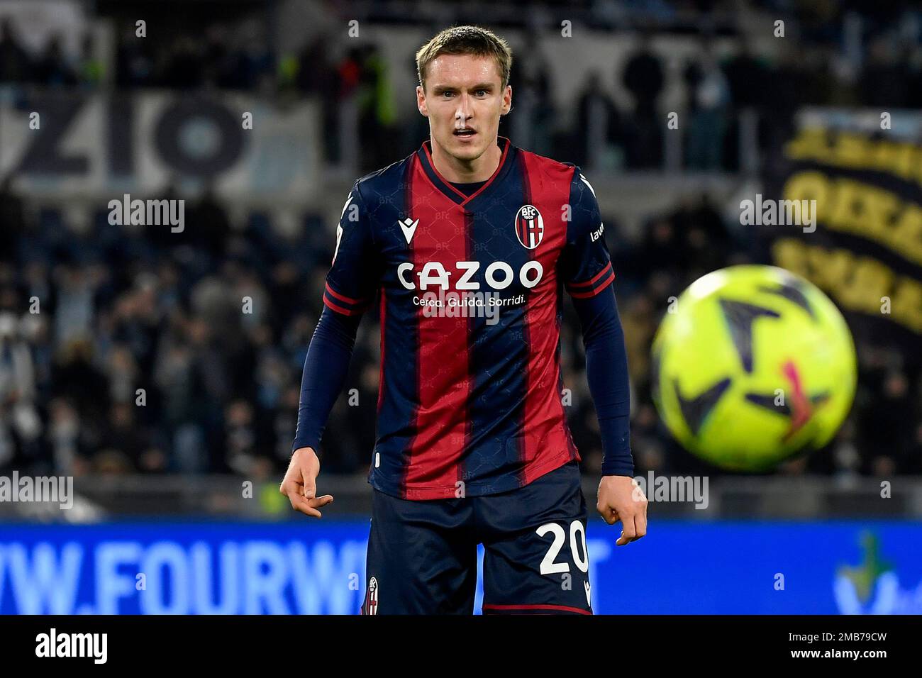 Michel Aebischer du FC de Bologne lors du match de football de la coupe d'Italie entre le SS Lazio et le FC de Bologne au stade Olimpico à Rome (Italie), 19 janvier, Banque D'Images Michel Aebischer du FC de Bologne lors du match de football de la coupe d'Italie entre le SS Lazio et le FC de Bologne au stade Olimpico à Rome (Italie), 19 janvier, Banque D'Images