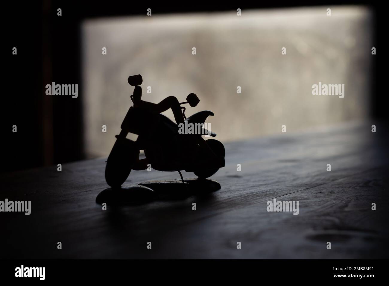 silhouette de moto Banque D'Images