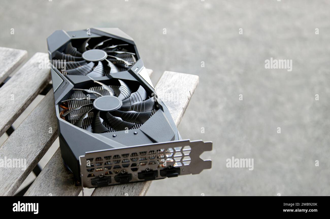 vue latérale de la carte graphique de l'ordinateur Banque D'Images