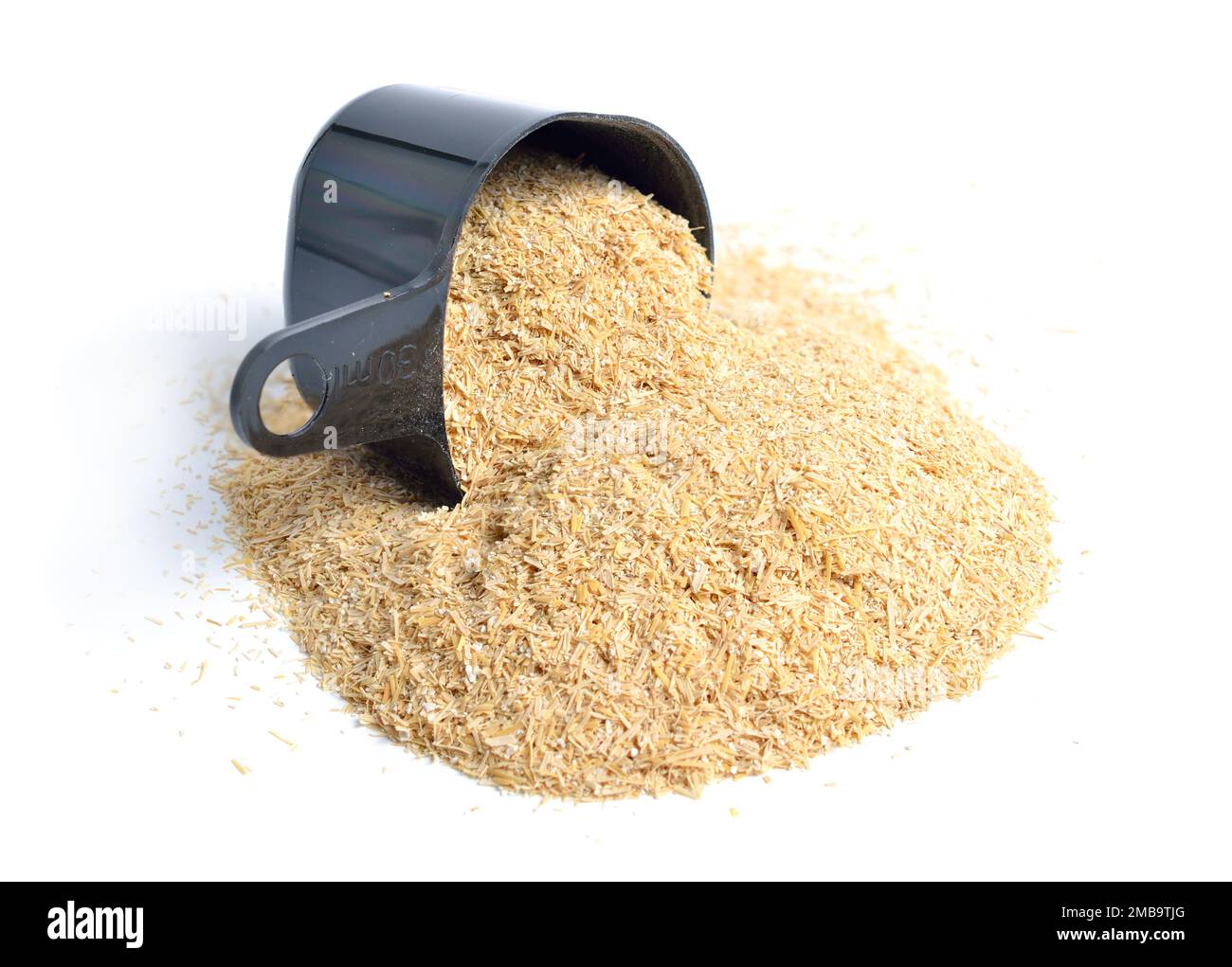 Avoine son de miller isolé sur fond blanc Banque D'Images