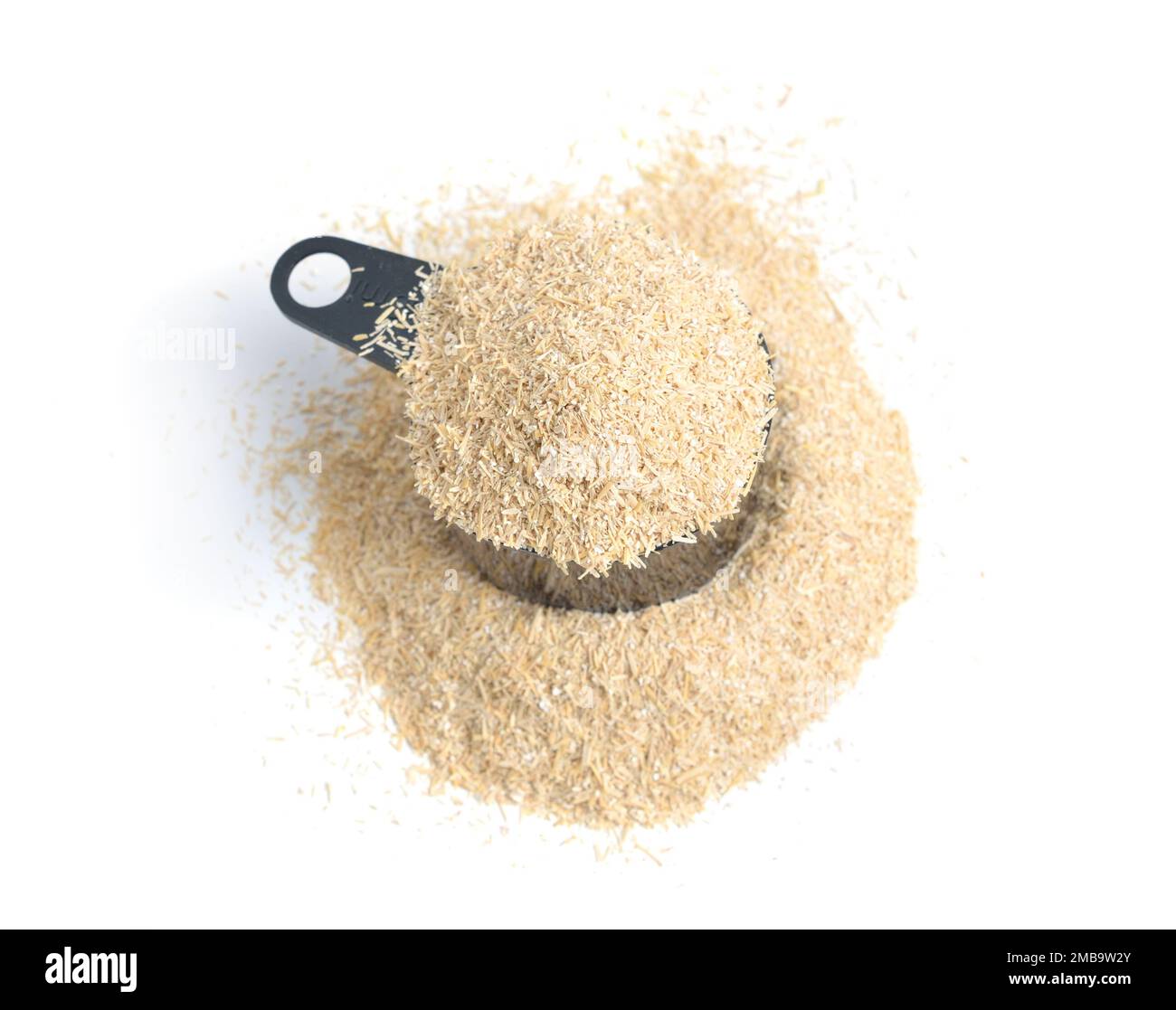 Avoine son de miller isolé sur fond blanc Banque D'Images