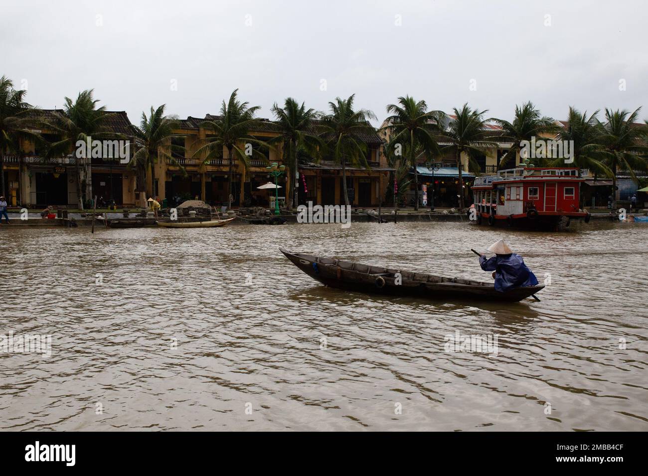 Vietnam bateau à Hoi an - Vietnam Banque D'Images