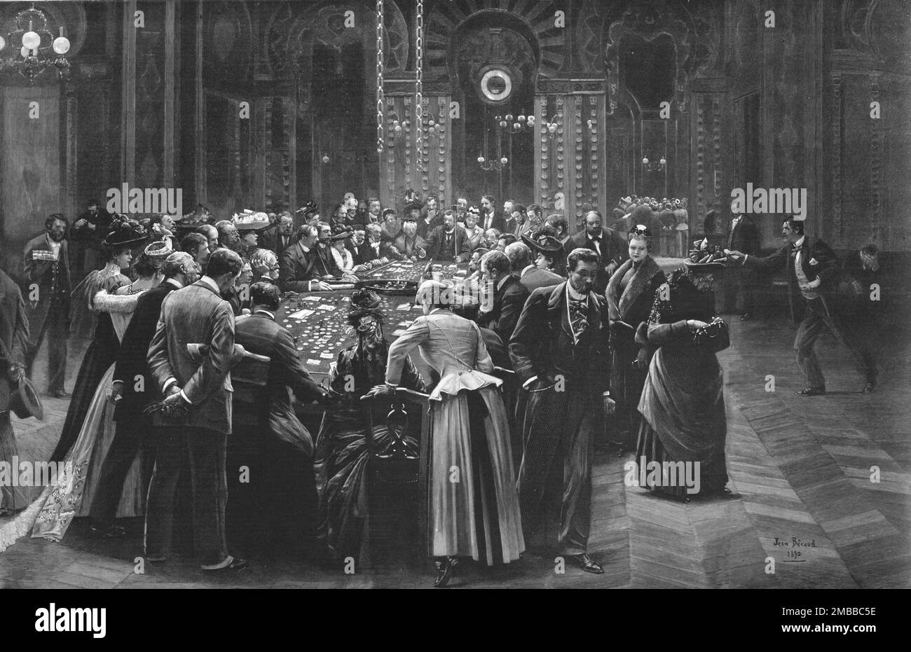 ''les salles de jeux à Monte Carlo --"rein ne va plus" ', 1890. Dans « The Graphic. Un journal hebdomadaire illustré », volume 42. Juillet à décembre 1890. Banque D'Images