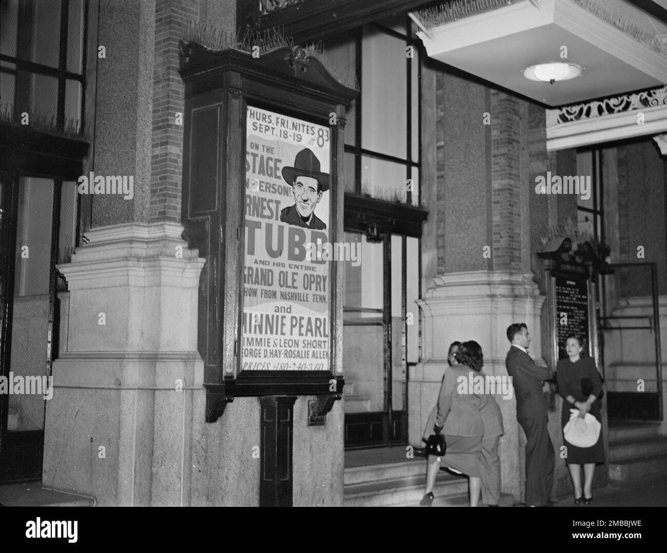 Affiche Ernest Tubb, Carnegie Hall, New York, N.Y., du 18 au 19 septembre 1947. Banque D'Images