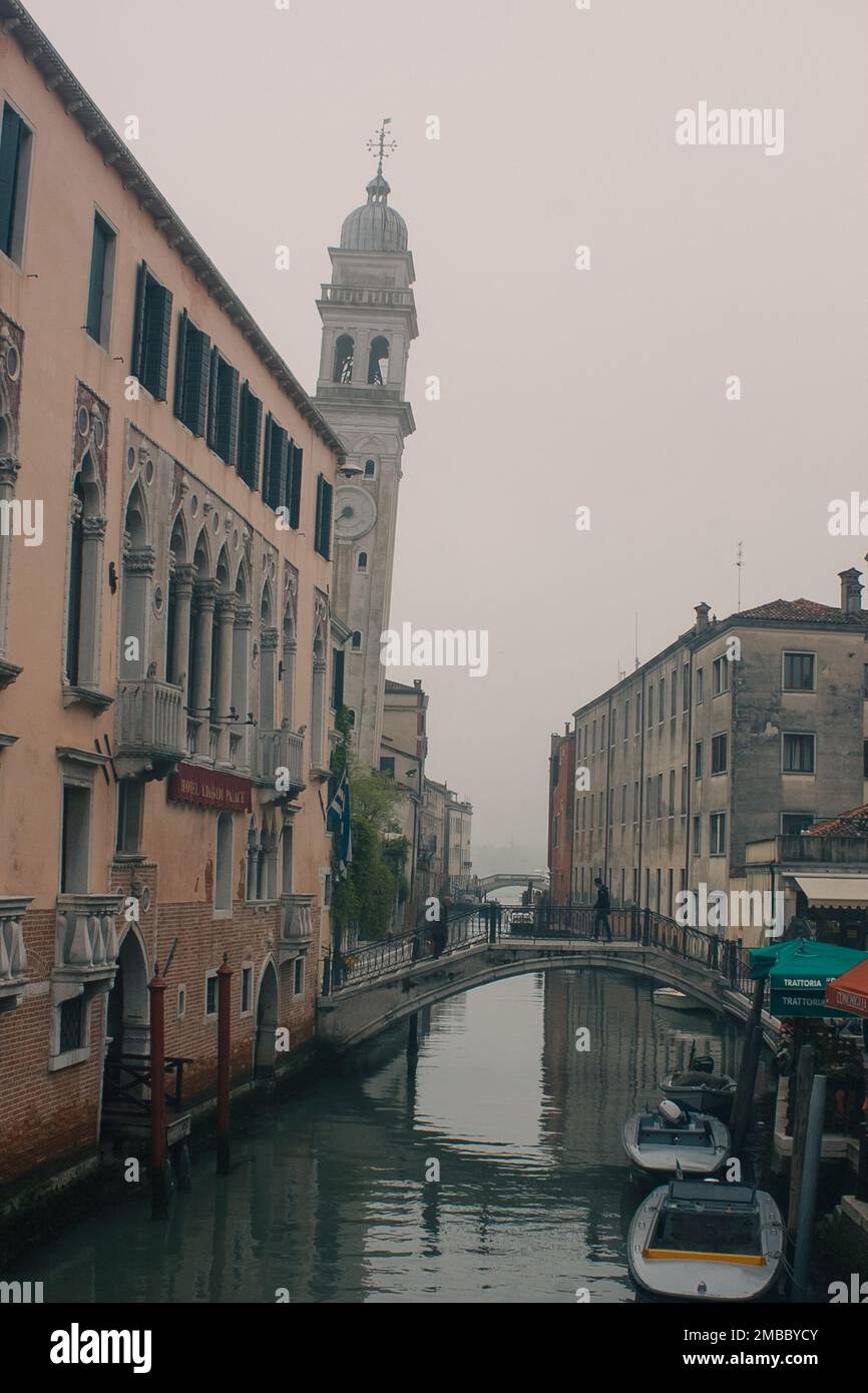 Vue sur la ville de Venise avec les habitants de la région Banque D'Images