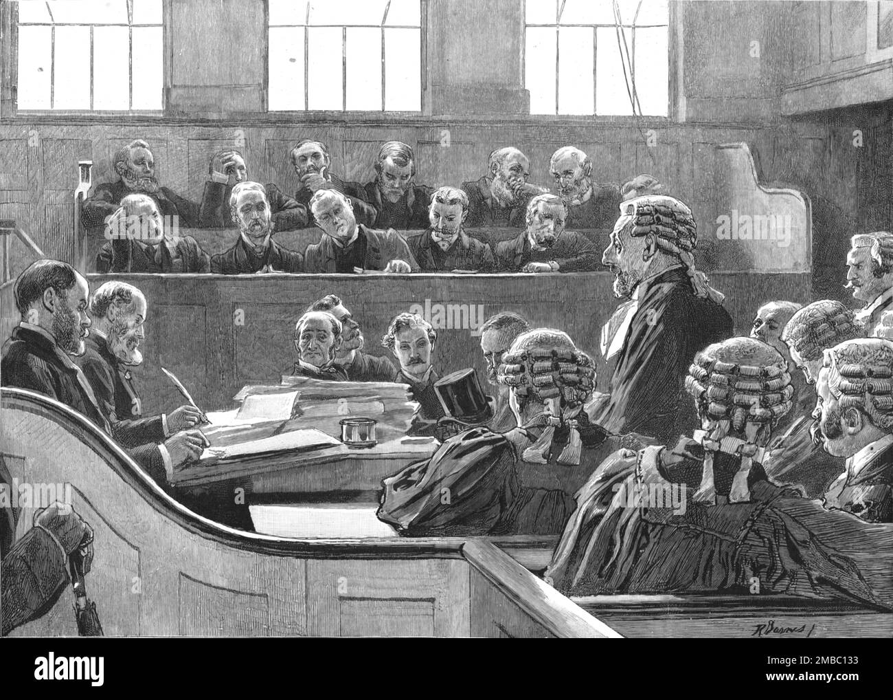 ''la Cour pénale centrale - Nouvelle cour, Old Bailey, 1891', 1891. Dans « The Graphic. Un journal hebdomadaire illustré », volume 44. Juillet à décembre 1891. Banque D'Images