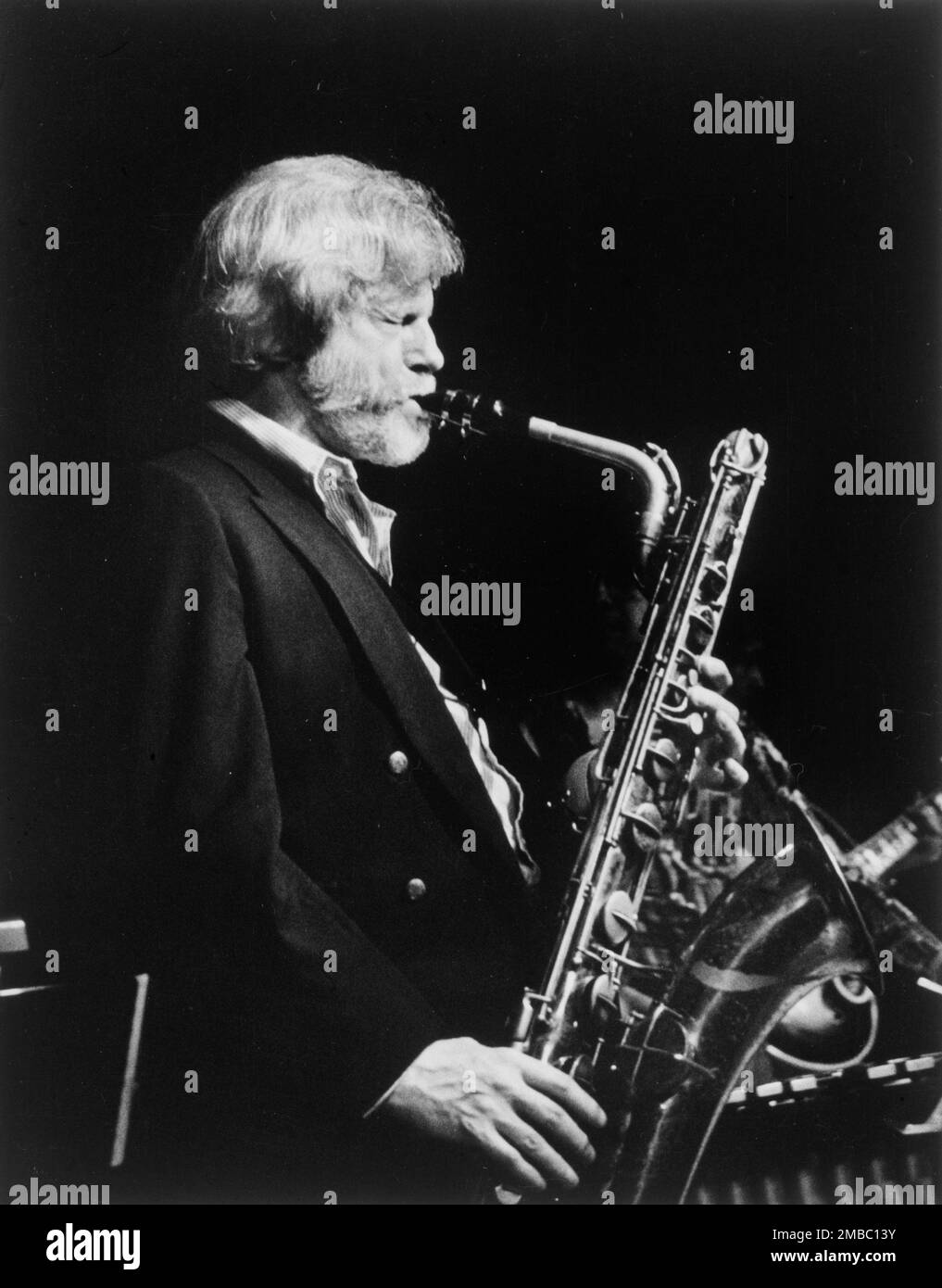 Portrait de Gerry Mulligan, ca. 1980s. Banque D'Images