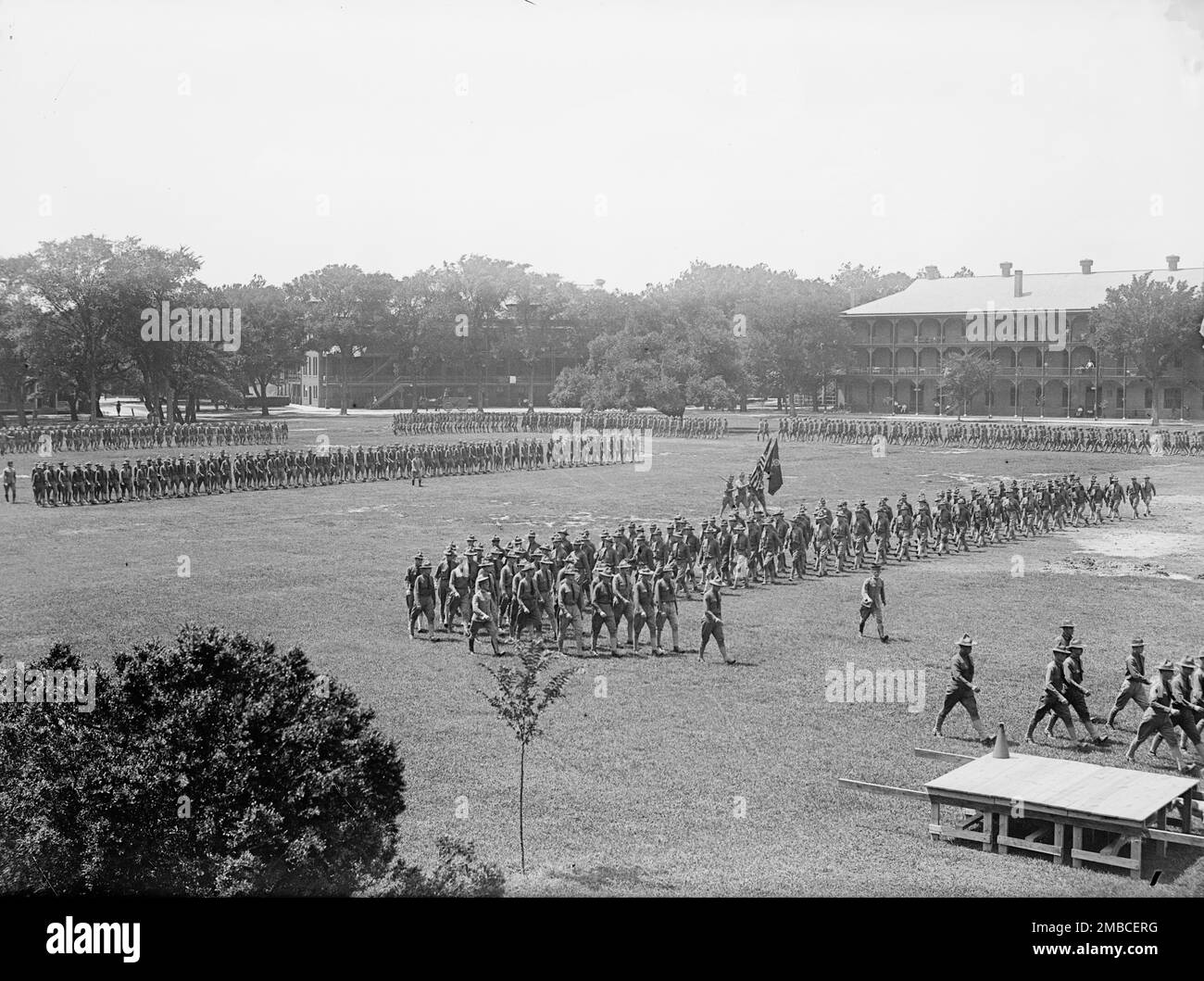 Entraînement militaire, 1917 ou 1918. Banque D'Images