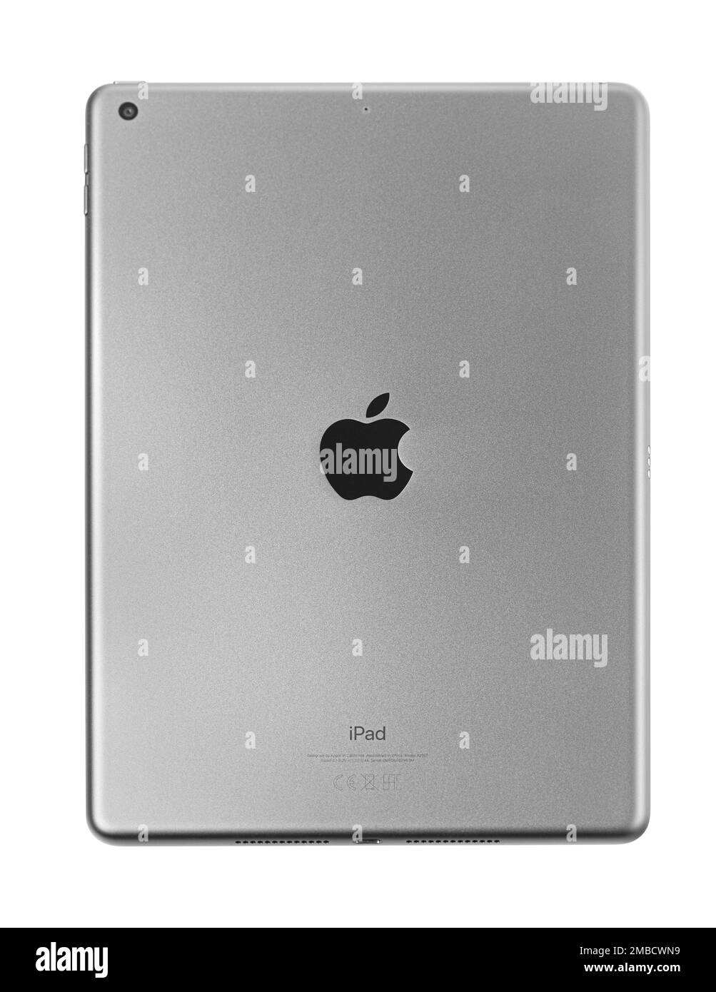 Chisinau, Moldova - 11 mai 2021: Tout nouvel iPad Pro argent d'Apple isolé sur iPad blanc, développé par Apple inc Banque D'Images