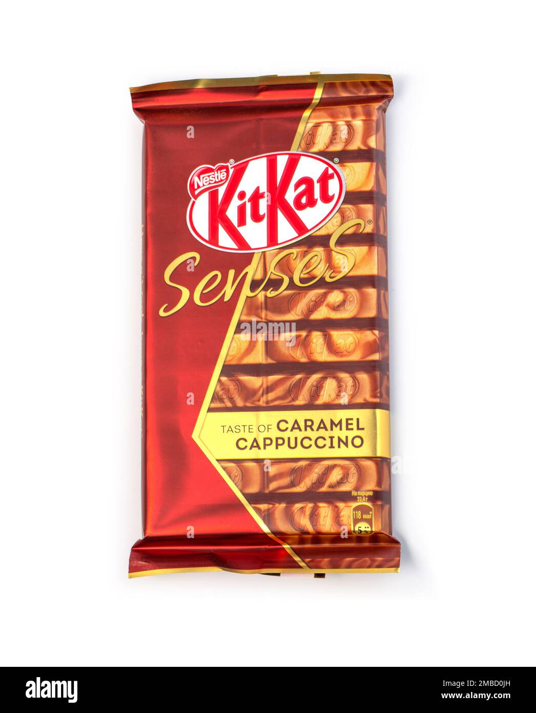 CHISINAU, MOLDOVA - 26 avril 2020 : barre de chocolat Nestlé KitKat, biscuit, pause.avec passe-cheveux Banque D'Images