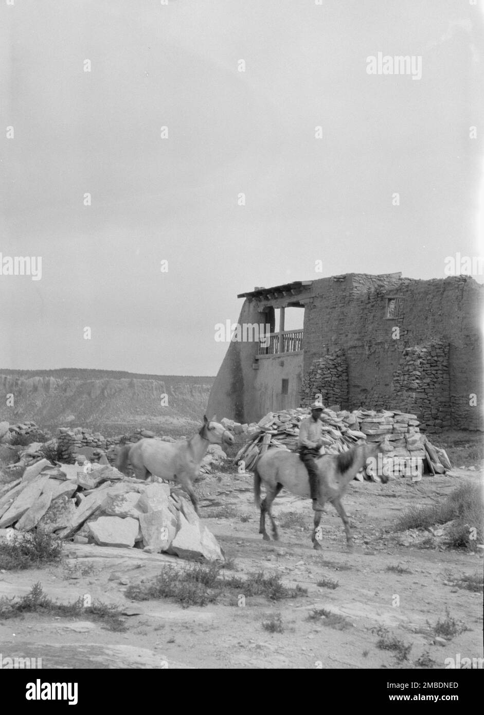 Acoma, vues de la région du Nouveau-Mexique, entre 1899 et 1928. Banque D'Images