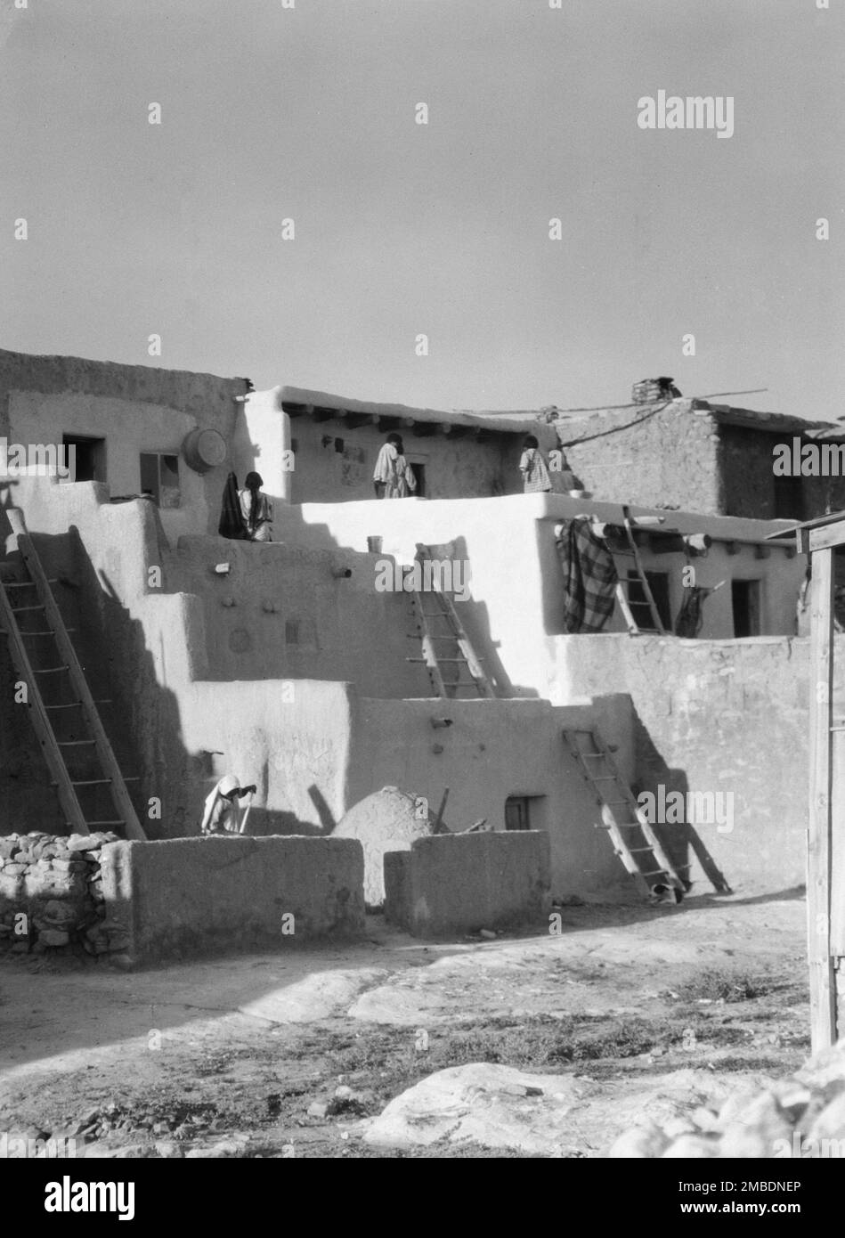 Acoma, vues de la région du Nouveau-Mexique, entre 1899 et 1928. Banque D'Images