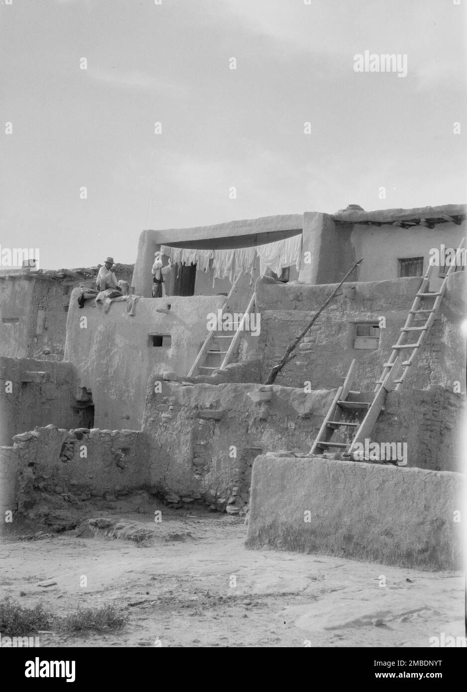 Acoma, vues de la région du Nouveau-Mexique, entre 1899 et 1928. Banque D'Images