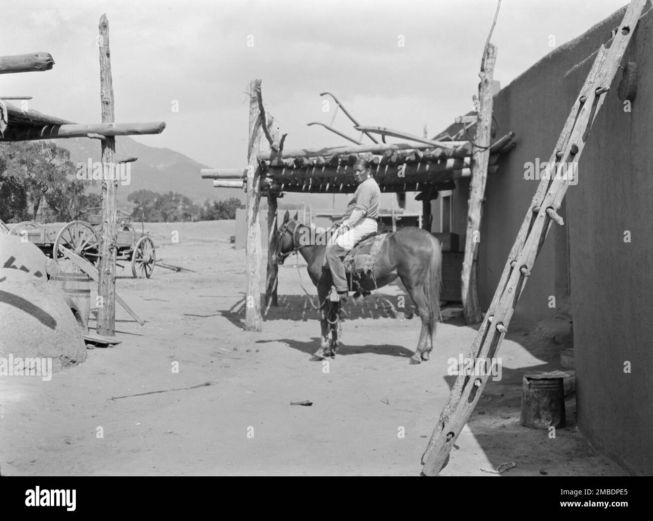 Acoma, vues de la région du Nouveau-Mexique, entre 1899 et 1928. Banque D'Images