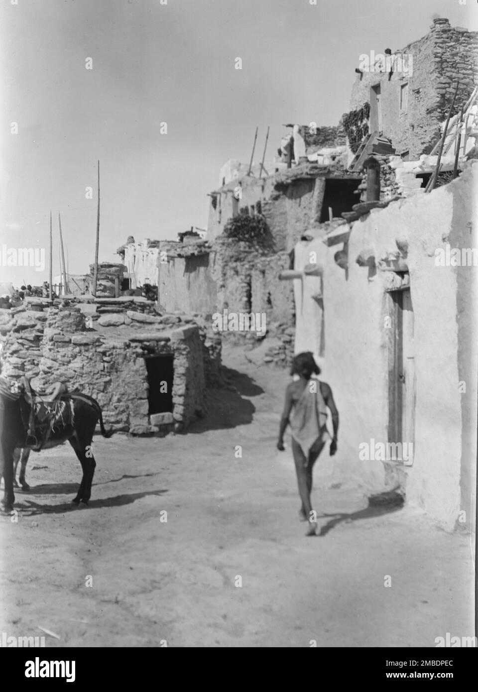 Acoma, vues de la région du Nouveau-Mexique, entre 1899 et 1928. Banque D'Images