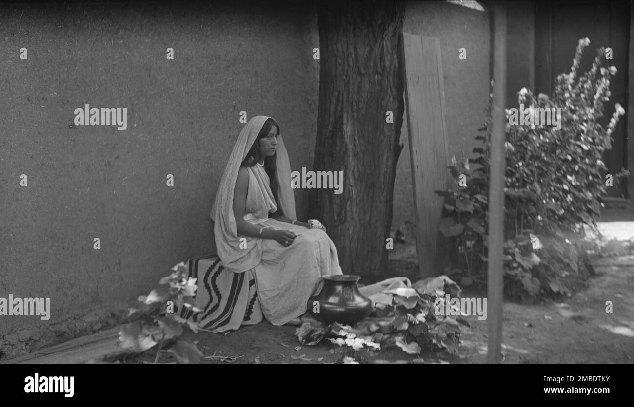 Acoma, vues de la région du Nouveau-Mexique, entre 1899 et 1928. Banque D'Images