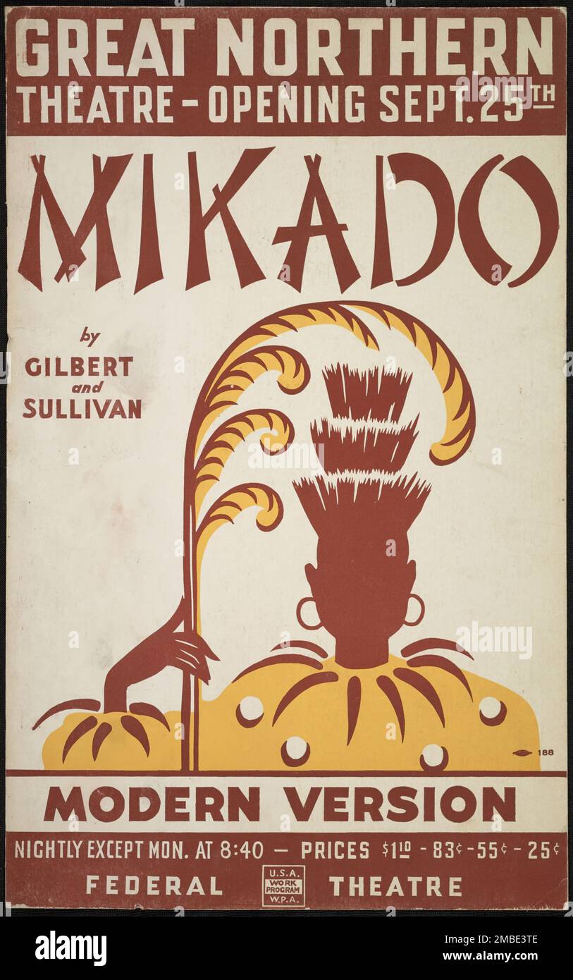 Mikado, Chicago, 1938. « Great Northern Theatre...Mikado par Gilbert et