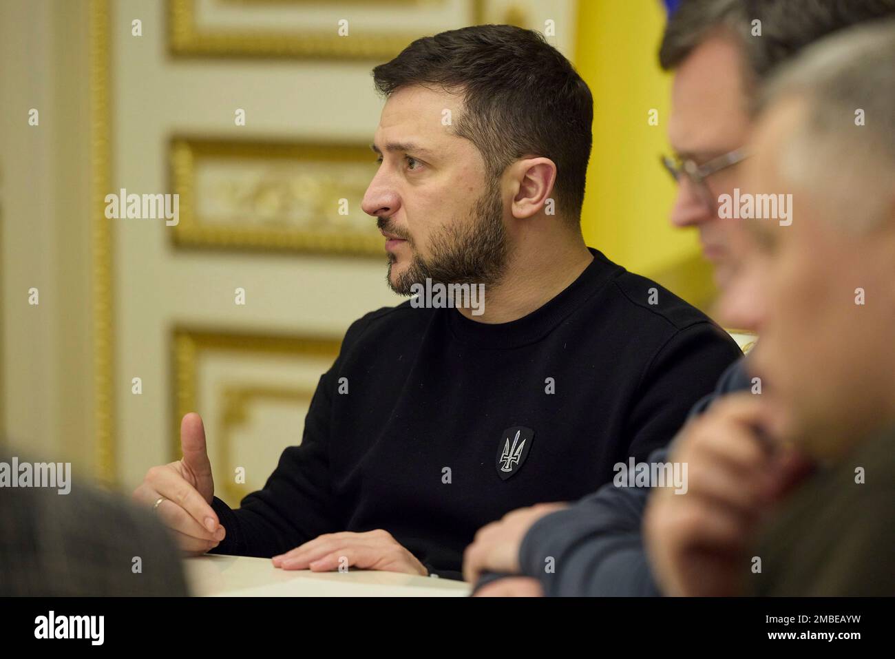 Kiev, Ukraine. 20th janvier 2023. Le président ukrainien Volodymyr Zelenskyy, lors d’une réunion bilatérale avec une délégation du Sénat américain au palais Mariinsky, à 20 janvier 2023, à Kiev, en Ukraine. Credit: Présidence de l'Ukraine/Présidence de l'Ukraine/Alamy Live News Banque D'Images