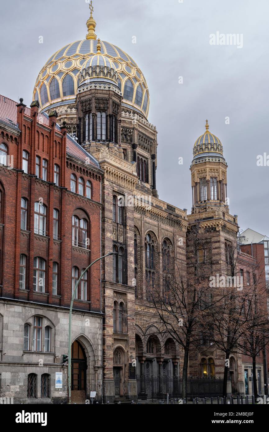 Neue Synagoge , Oranienburger Straβe , Berlin, République fédérale d'Allemagne Banque D'Images