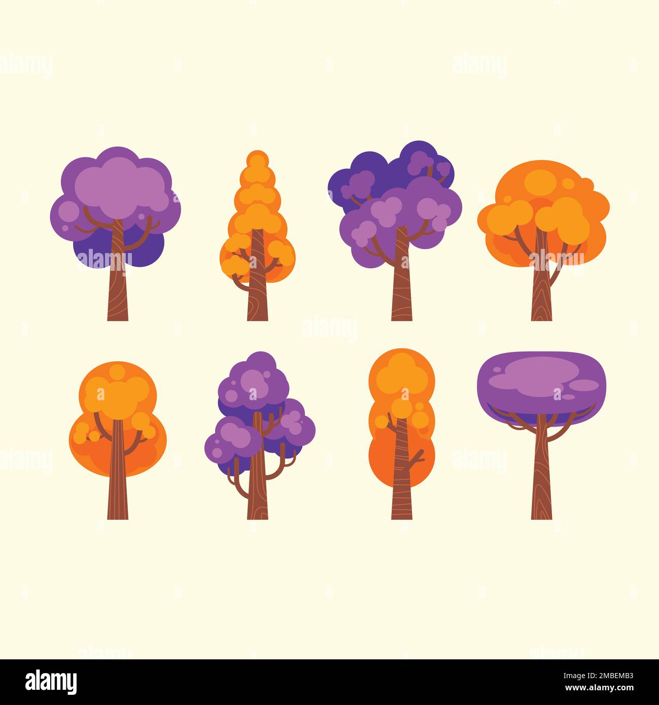 Arborez différentes silhouettes pour votre conception Illustration de Vecteur