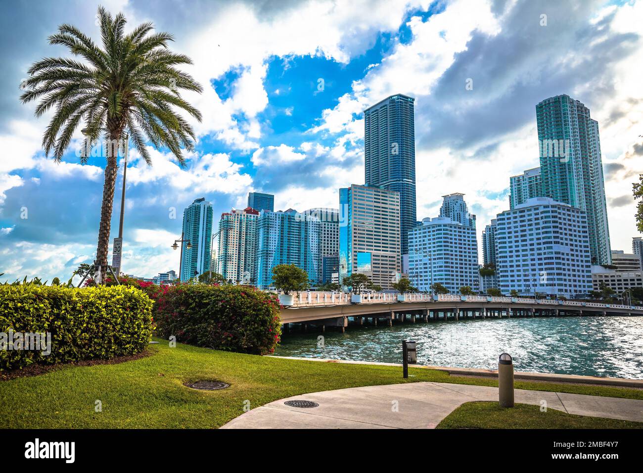 Vue sur Miami et le front de mer, Floride, États-Unis d'Amérique Banque D'Images