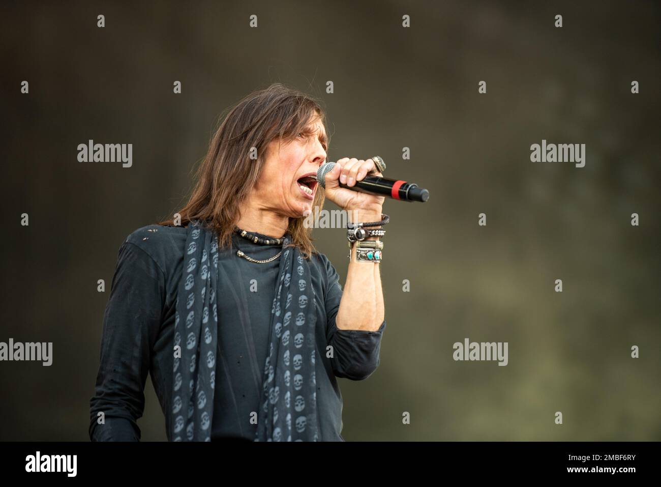 23 juin 2019 : spectacle de Tesla au festival en plein air Hellfest Banque D'Images