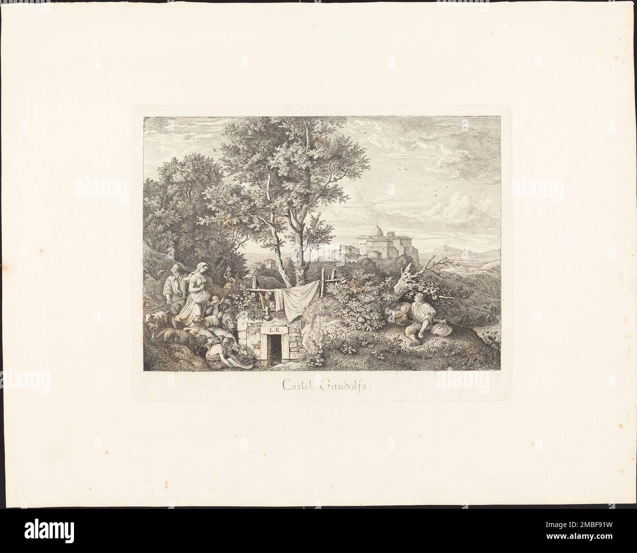 Castel Gandalfo, c. 1831. Banque D'Images