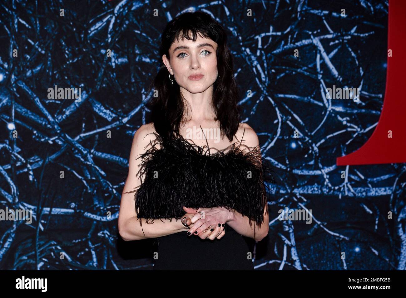 Natalia Dyer attends the premiere of "Stranger Things" season four at Netflix Studios Brooklyn on Saturday, May 14, 2022, in New York. (Photo by Evan Agostini/Invision/AP) Banque D'Images