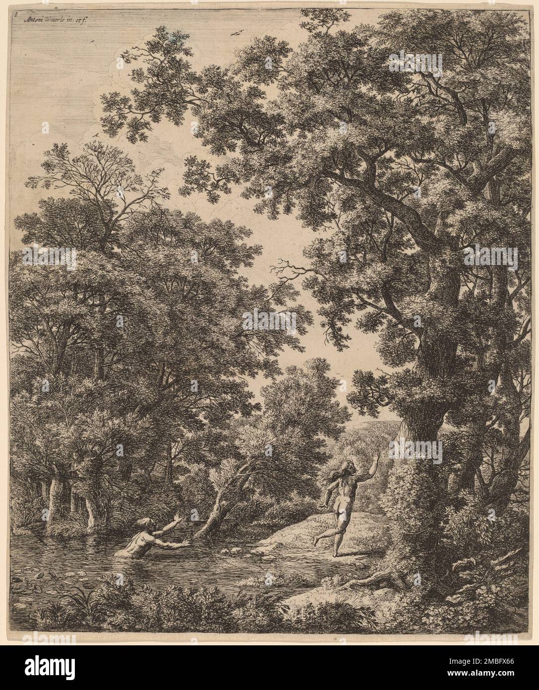 Paysage avec Alpheus et Arethusa. Banque D'Images