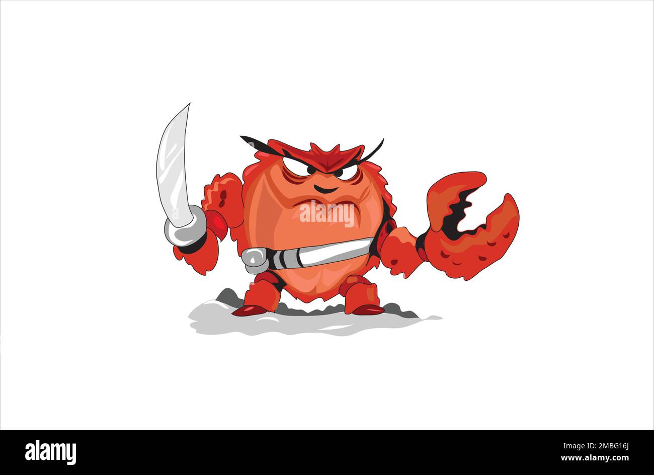 illustration de dessin animé de crabe guerrier, vecteur Illustration de Vecteur