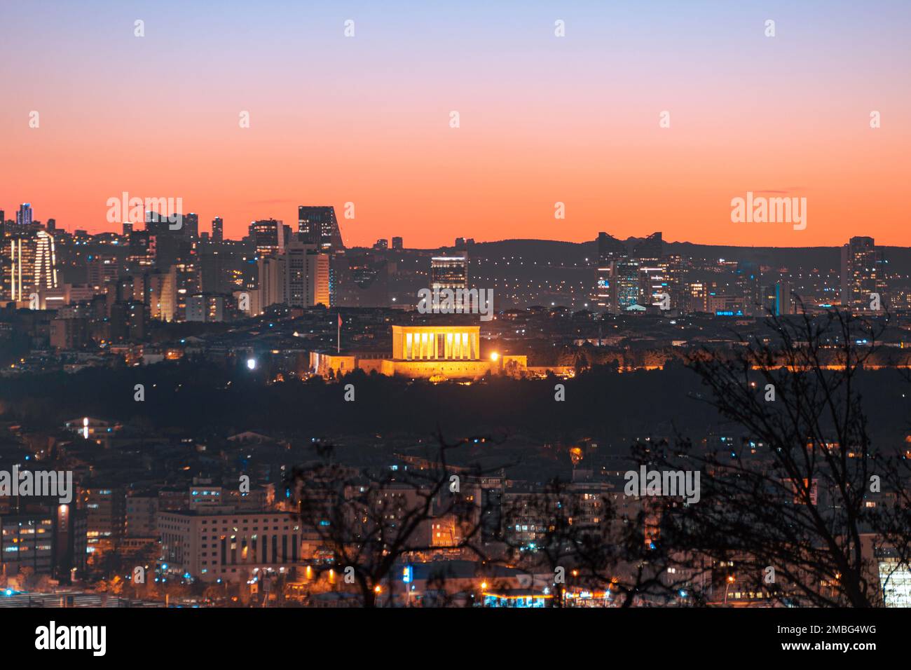Vue générale d'Anitkabir, tombe d'Ataturk Banque D'Images