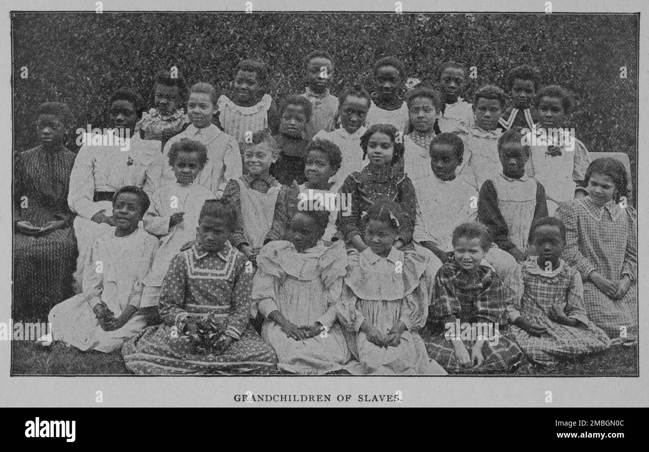 Petits-enfants d'esclaves, 1902. Banque D'Images