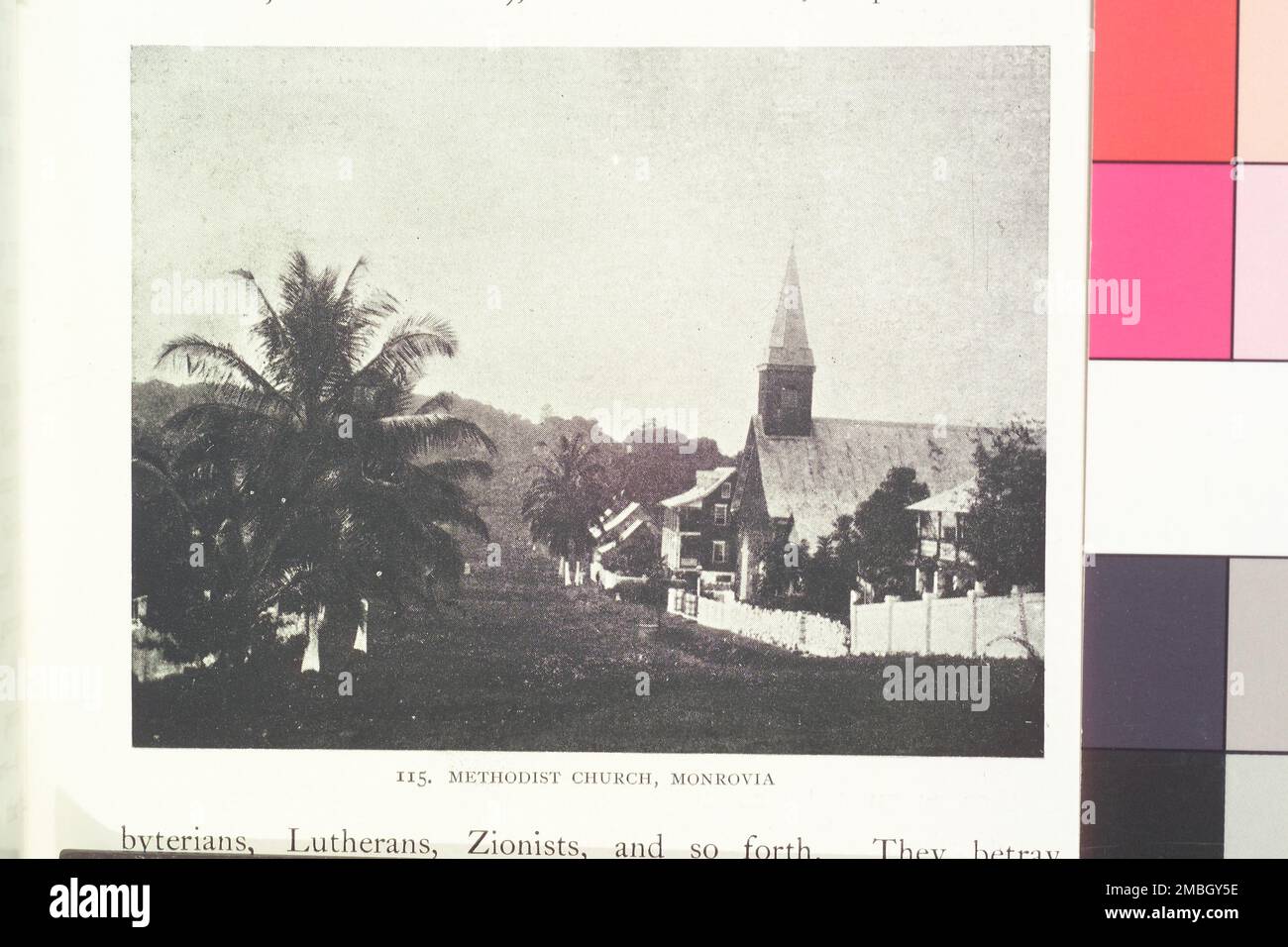 Église méthodiste, Monrovia, 1906. Banque D'Images