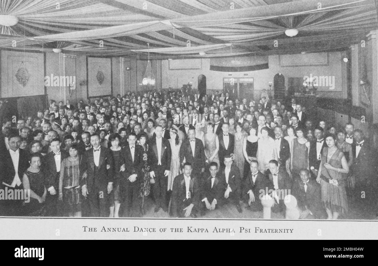 La danse annuelle de la Fraternité Alpha psi de Kappa, 1927. Banque D'Images