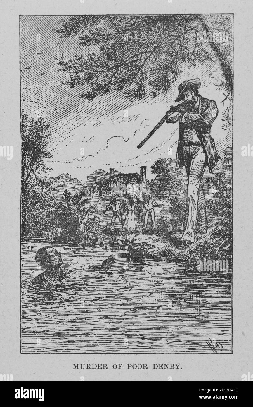 Meurtre du pauvre Denby, 1882. Banque D'Images