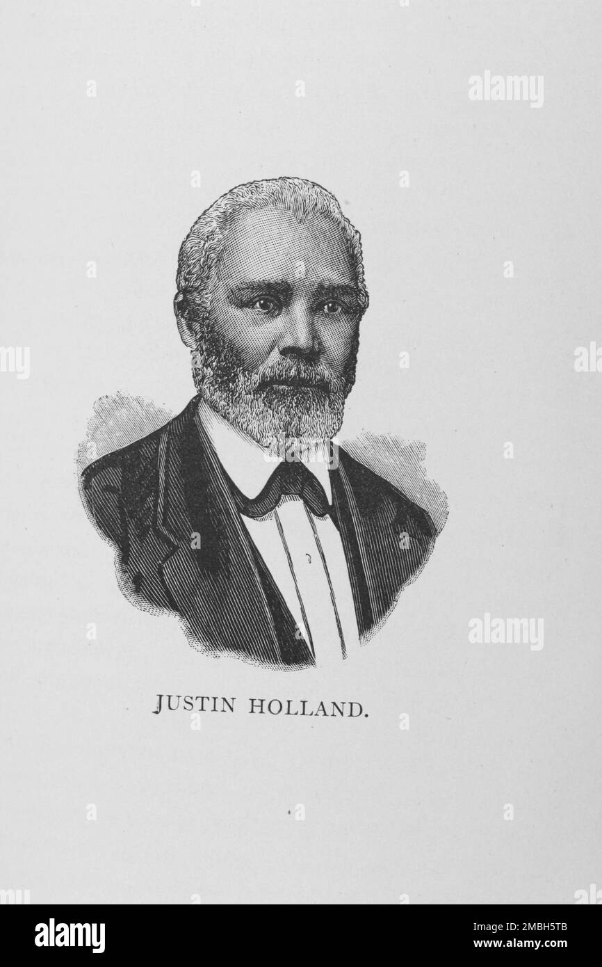 Justin Holland, 1887. Guitariste classique afro-américain, professeur de musique, interprète, compositeur et arrangeur. Il a également travaillé sur le chemin de fer souterrain pour aider les Noirs asservis à échapper à la liberté. De "Men of Mark: Éminent, progressiste et ascendant" par William J. Simmons. Banque D'Images