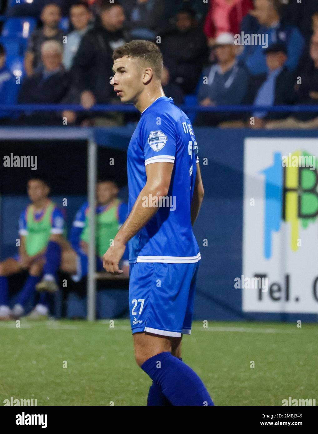 Parc de Stangmore, Dungannon, comté de Tyrone, Irlande du Nord, Royaume-Uni. 02 septembre 2022. Danske Bank Premiership – Dungannon Swifts contre Coleraine. Le joueur de Dungannon Swifts Ethan McGee (27) en action pendant le match de Danske Bank Irish League. Banque D'Images