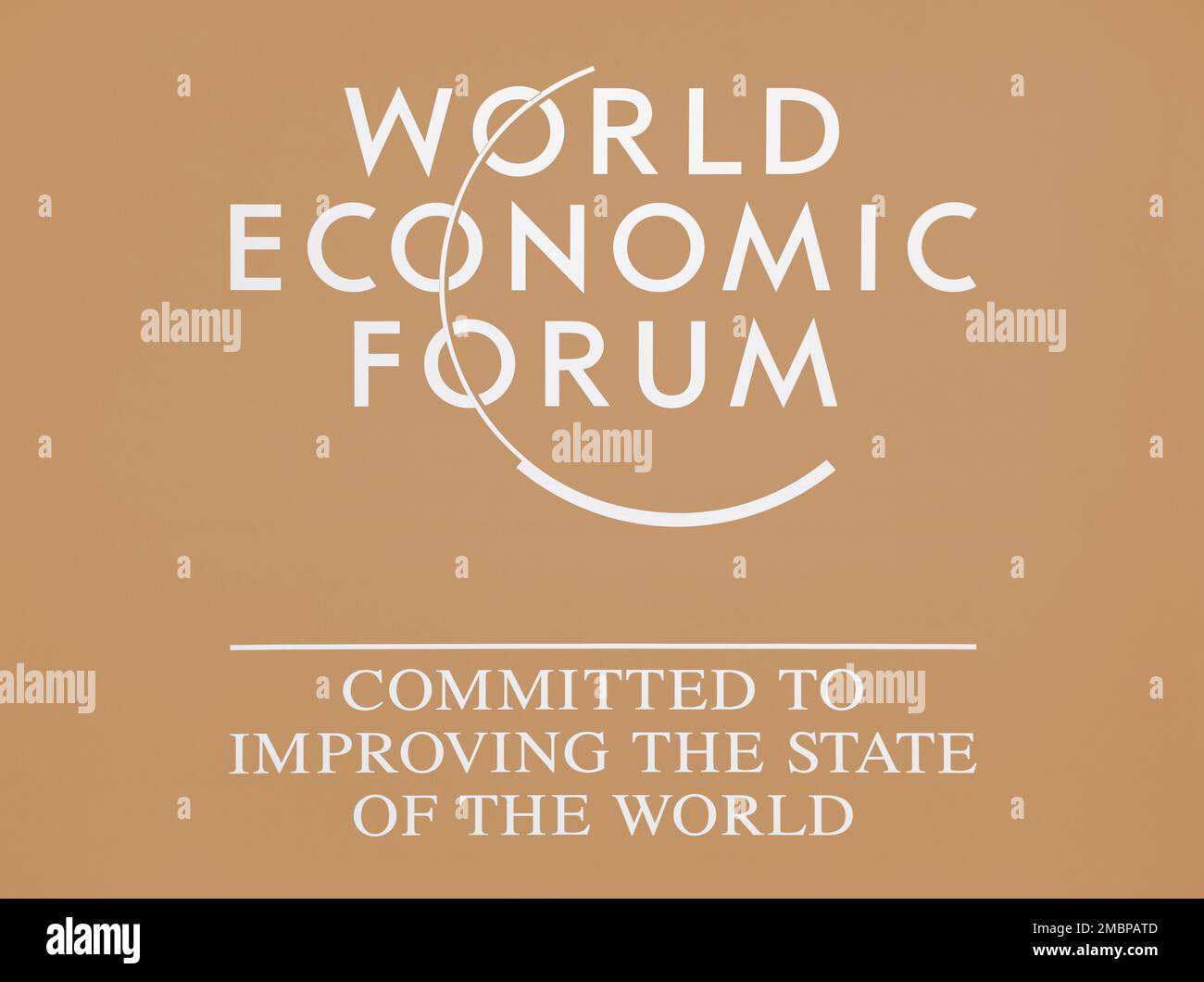 Davos, Suisse. 24th janvier 2018. Logo du Forum économique mondial vu à Davos, Suisse. (Photo de Mykhaylo Palinchak/SOPA Images/Sipa USA) crédit: SIPA USA/Alay Live News Banque D'Images