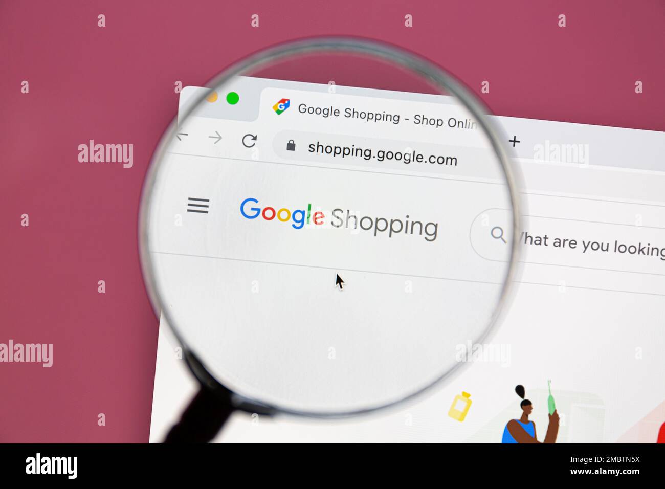 Ostersund, Suède - 10 décembre 2022 : site Web Google Shopping. Google shopping permet aux utilisateurs de rechercher des produits sur des sites Web et de comparer les prix entre Banque D'Images