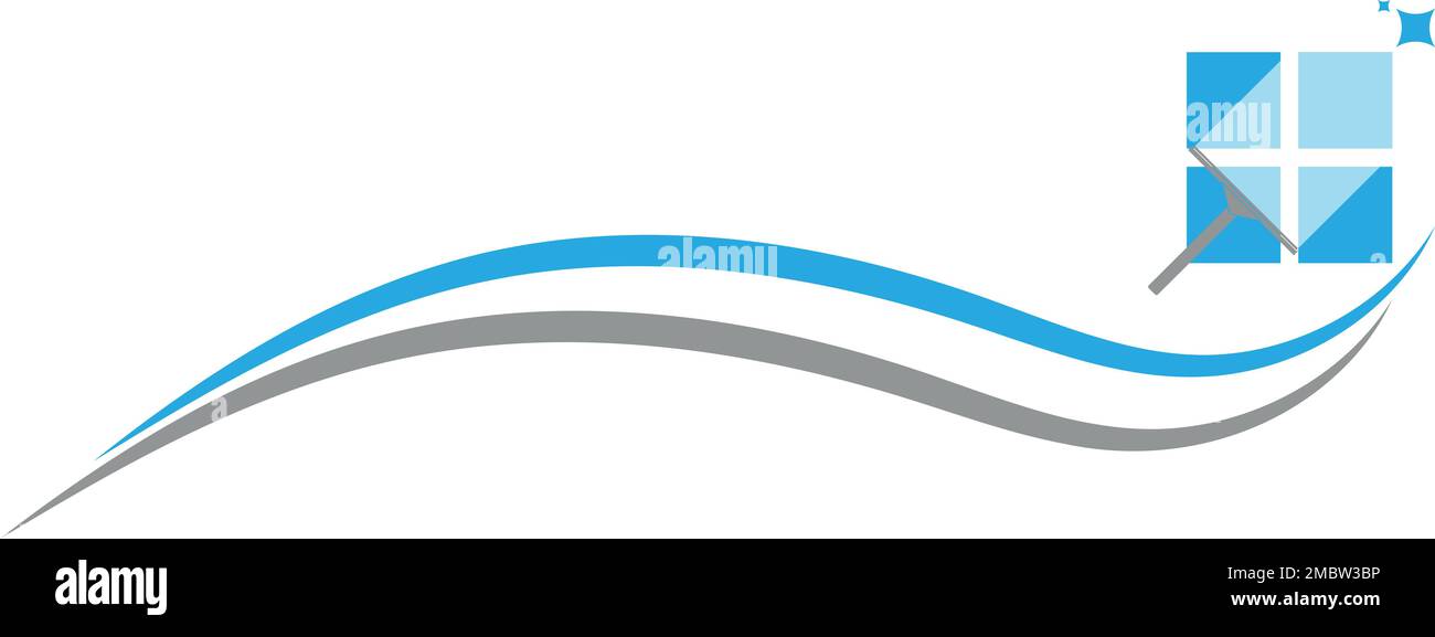 Raclettes et fenêtres de fenêtre, nettoyage de fenêtres, nettoyage, entreprise de nettoyage, logo, arrière-plan Illustration de Vecteur