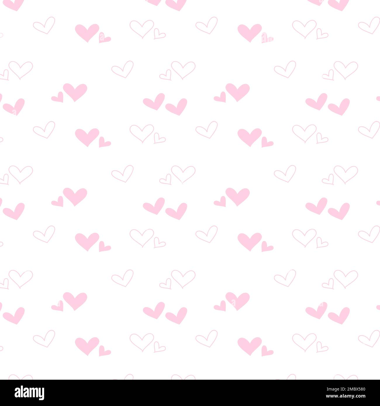 Joli motif coeur rose pastel pour la Saint-Valentin Illustration de Vecteur