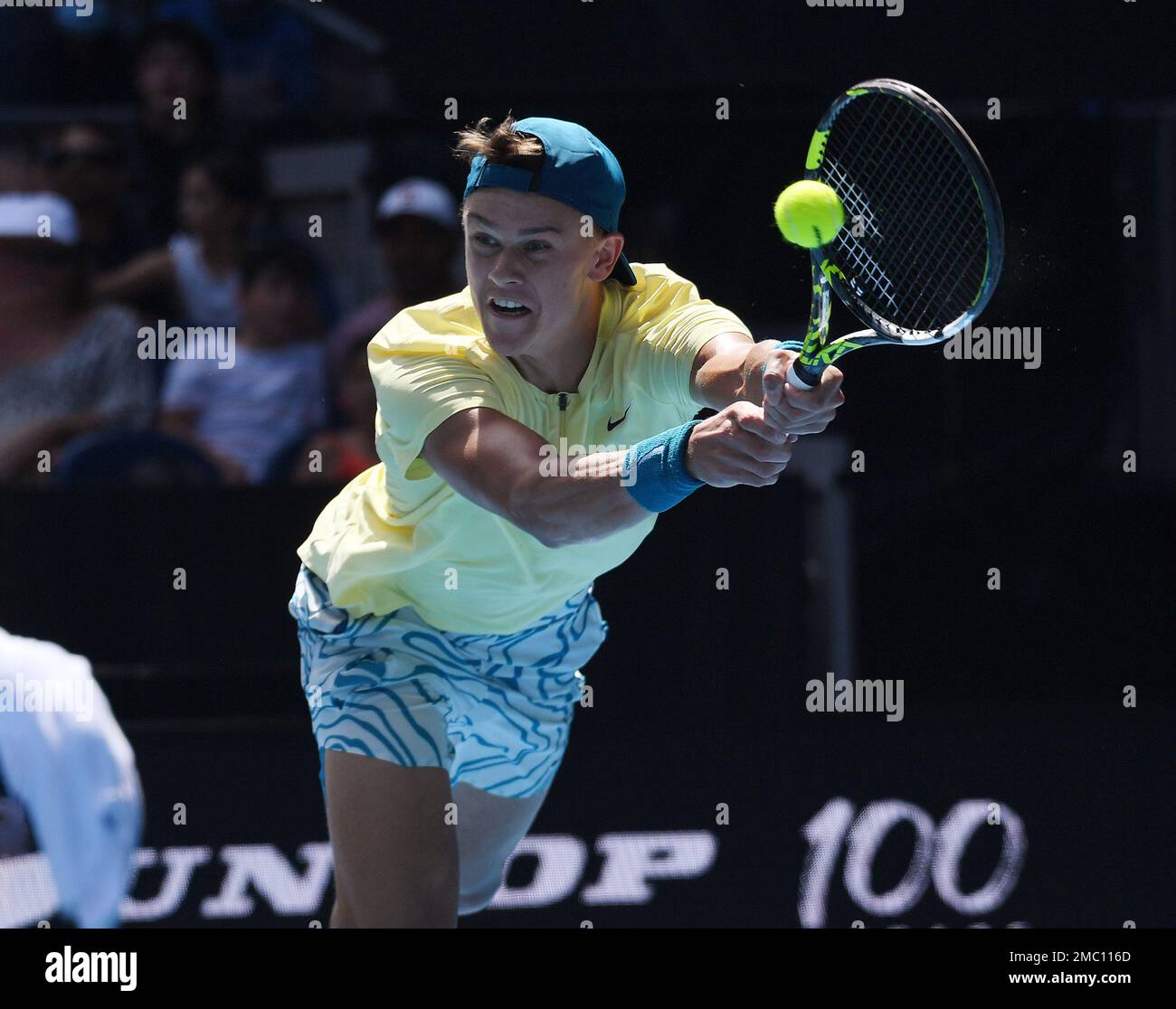 Melbourne, Australie. 21st janvier 2023. Open d'Australie 2023 Melbourne Park Day 6 21/01/2023 Holger Rune (DEN) remporte le troisième tour de match crédit: Roger Parker/Alay Live News Banque D'Images Melbourne, Australie. 21st janvier 2023. Open d'Australie 2023 Melbourne Park Day 6 21/01/2023 Holger Rune (DEN) remporte le troisième tour de match crédit: Roger Parker/Alay Live News Banque D'Images