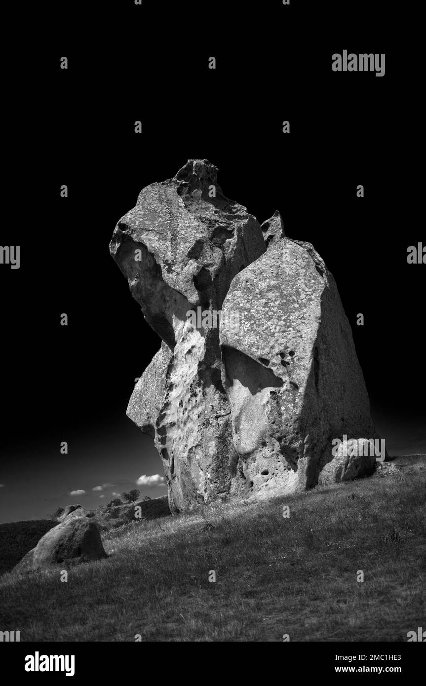 Alchimista, Alcheman's Rock, Rock d'Altipiano dell Argimusco, Sicile, Italie Banque D'Images