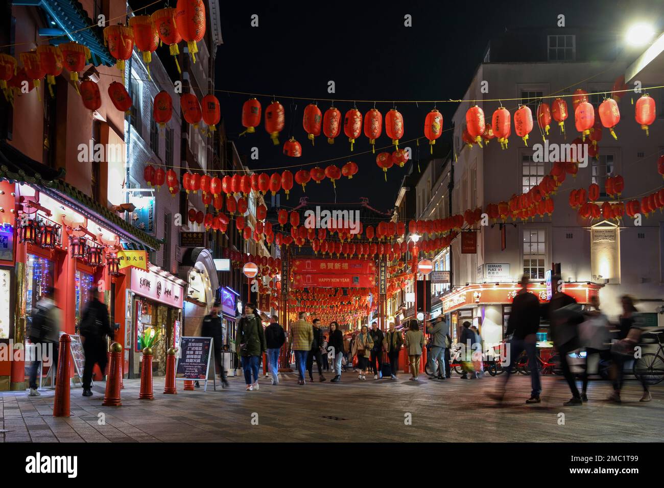 China Town by Night, quartier chinois, West End, Londres, Angleterre, Royaume-Uni Banque D'Images