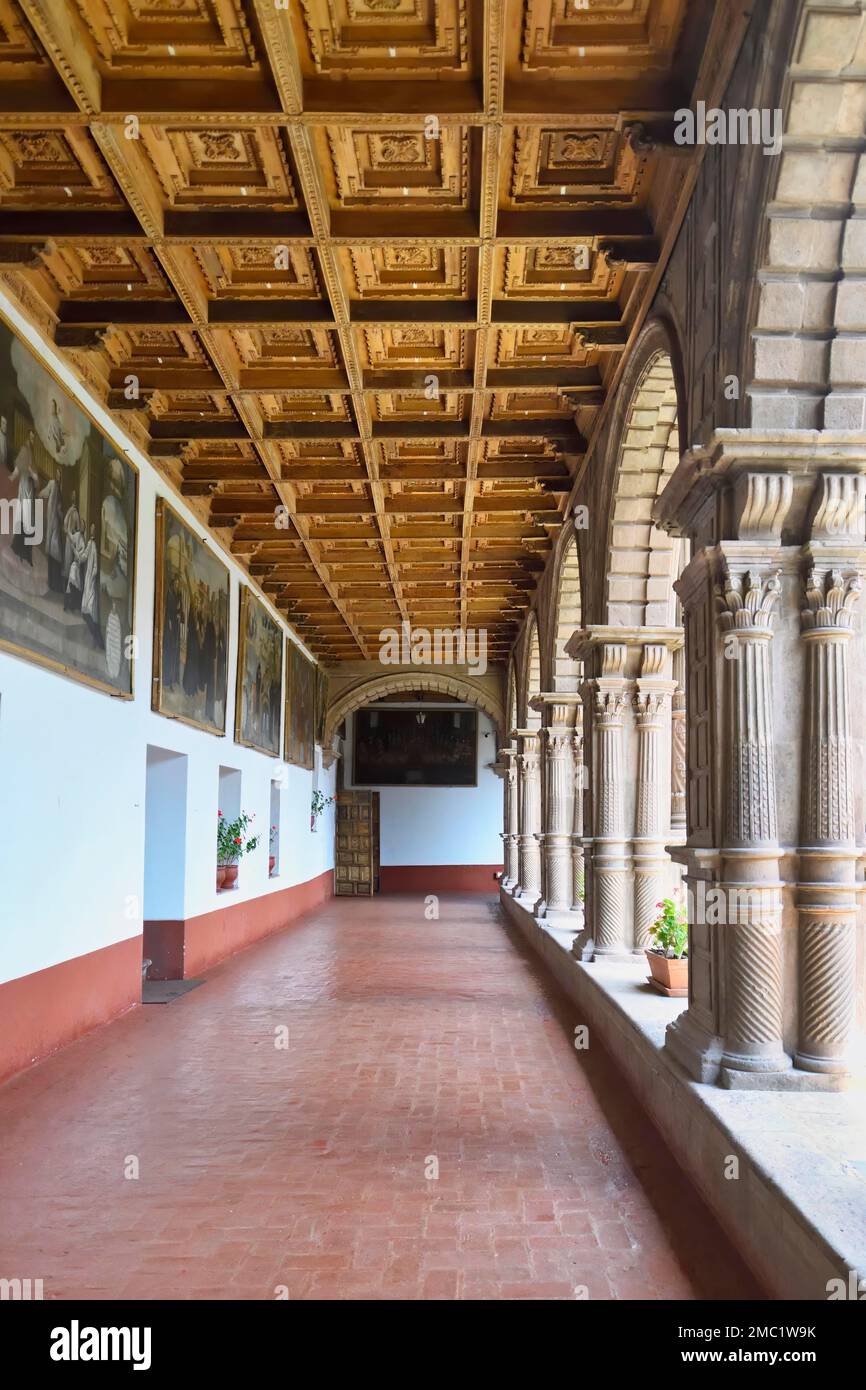 Couvent de la Merced, Cloister, Cusco, Pérou Banque D'Images