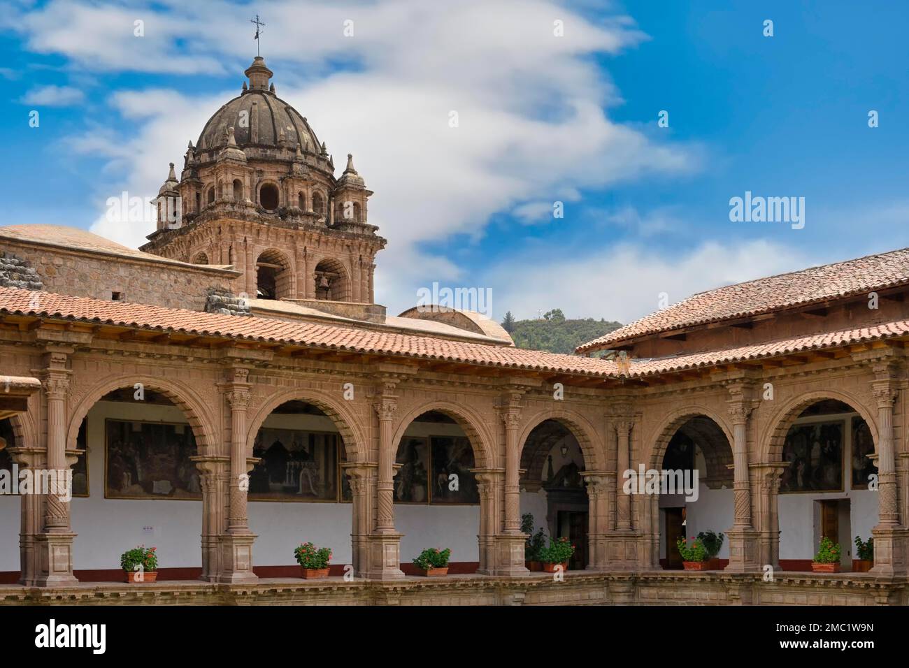 Couvent de la Merced, Cloister, Cusco, Pérou Banque D'Images
