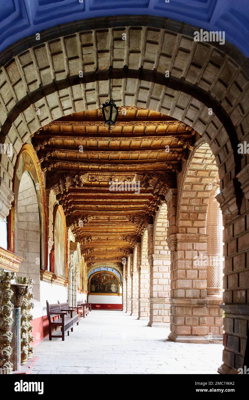 Couvent de la Merced, Cloister, Cusco, Pérou Banque D'Images